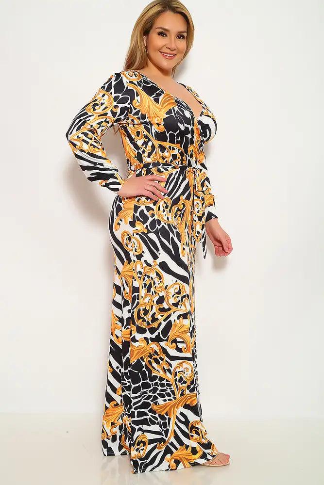 Leopard Graphic Print Plus Size Party Dress - AMIClubwear