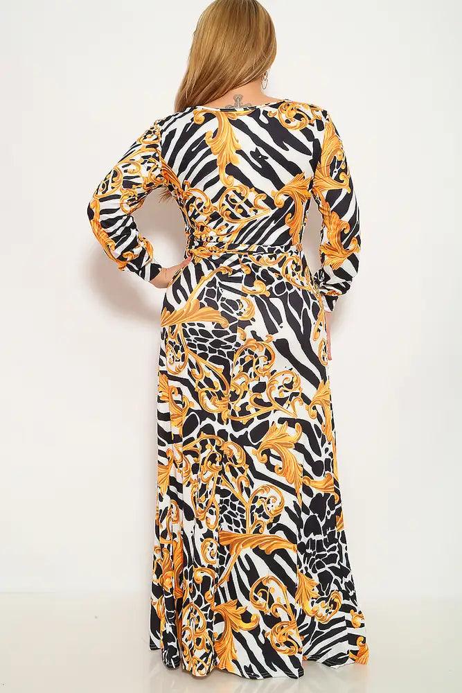 Leopard Graphic Print Plus Size Party Dress - AMIClubwear