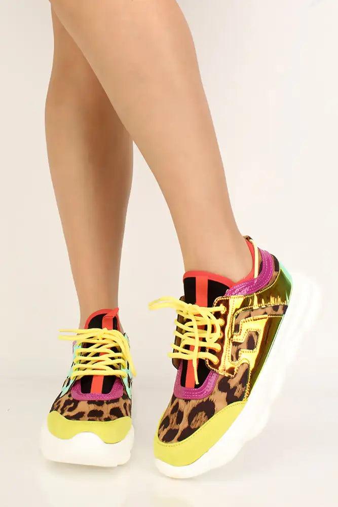 Leopard Print Multi Casual Sneakers - AMIClubwear