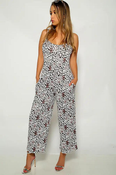 Leopard Print Sleeveless Jumpsuit - AMIClubwear