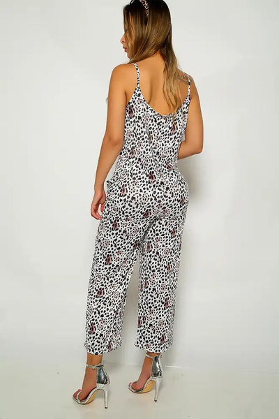 Leopard Print Sleeveless Jumpsuit - AMIClubwear