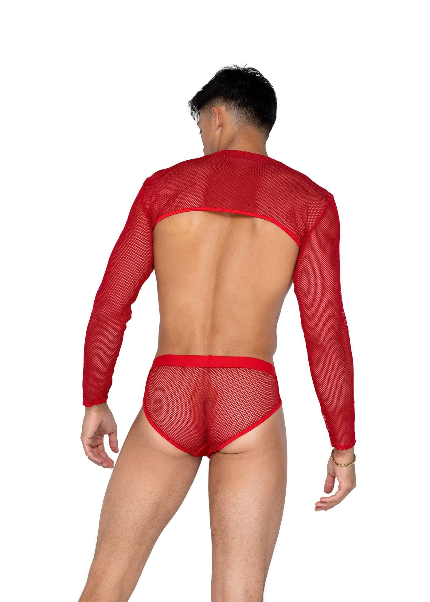 LI589 - Mens X-Posed Crop Top - AMIClubwear