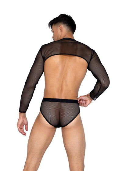 LI589 - Mens X-Posed Crop Top - AMIClubwear