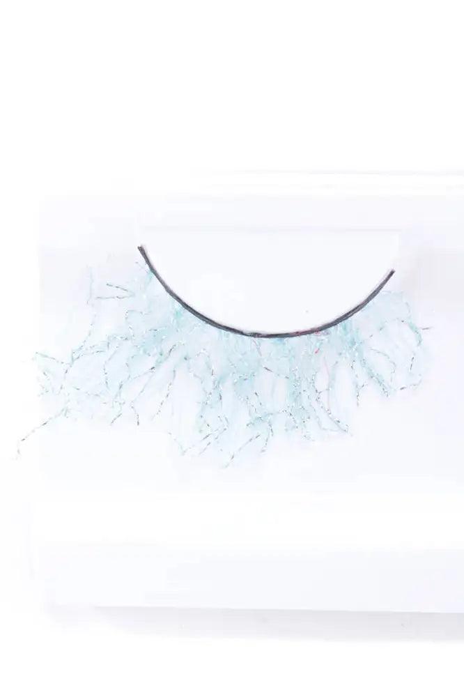 Light Blue Tinsel Synthetic Lashes - AMIClubwear