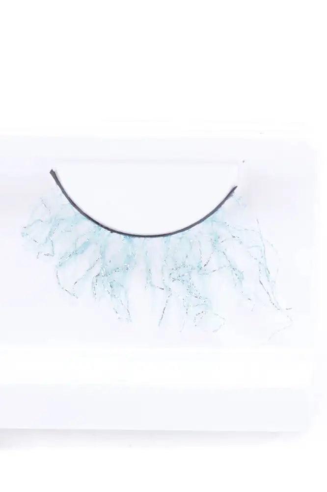 Light Blue Tinsel Synthetic Lashes - AMIClubwear