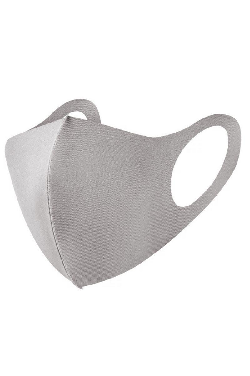 Light Grey Breathable Reusable Washable Face Mask - AMIClubwear