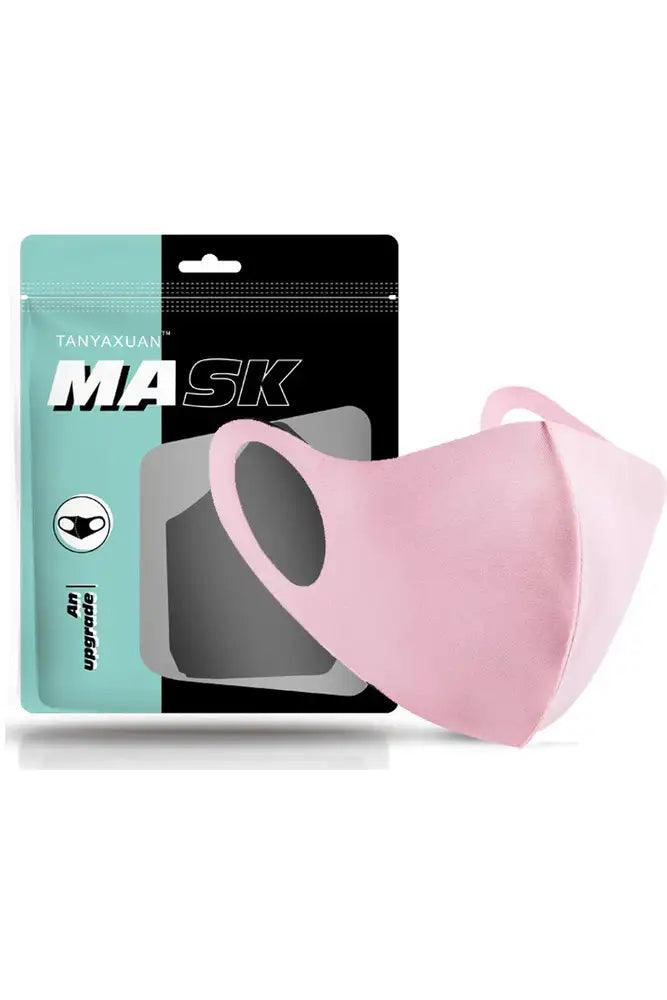 Light Pink Breathable Reusable Washable Face Mask - AMIClubwear