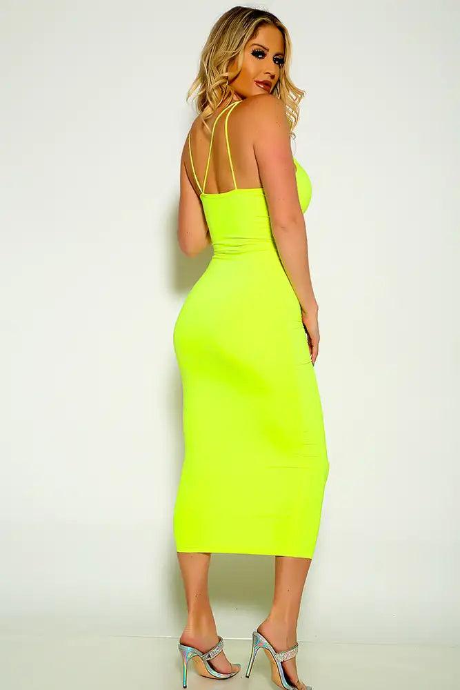 Lime Long Sleeve Mesh Sexy Party Dress - AMIClubwear