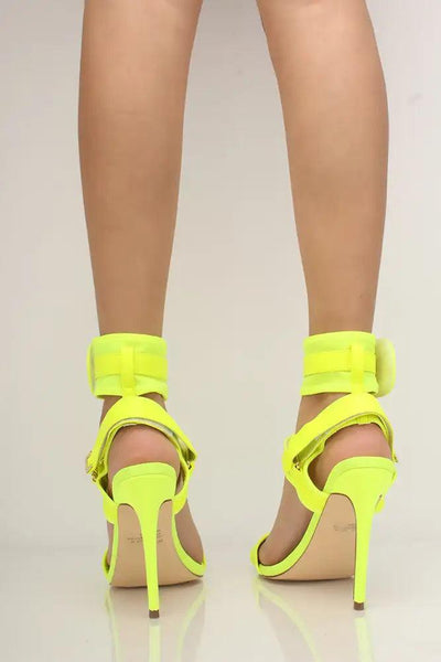 Lime Pointy Toe Lycra High Heels - AMIClubwear