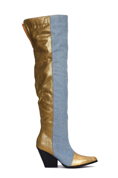 LOWA - GOLD Thigh High Boots - AMIClubwear