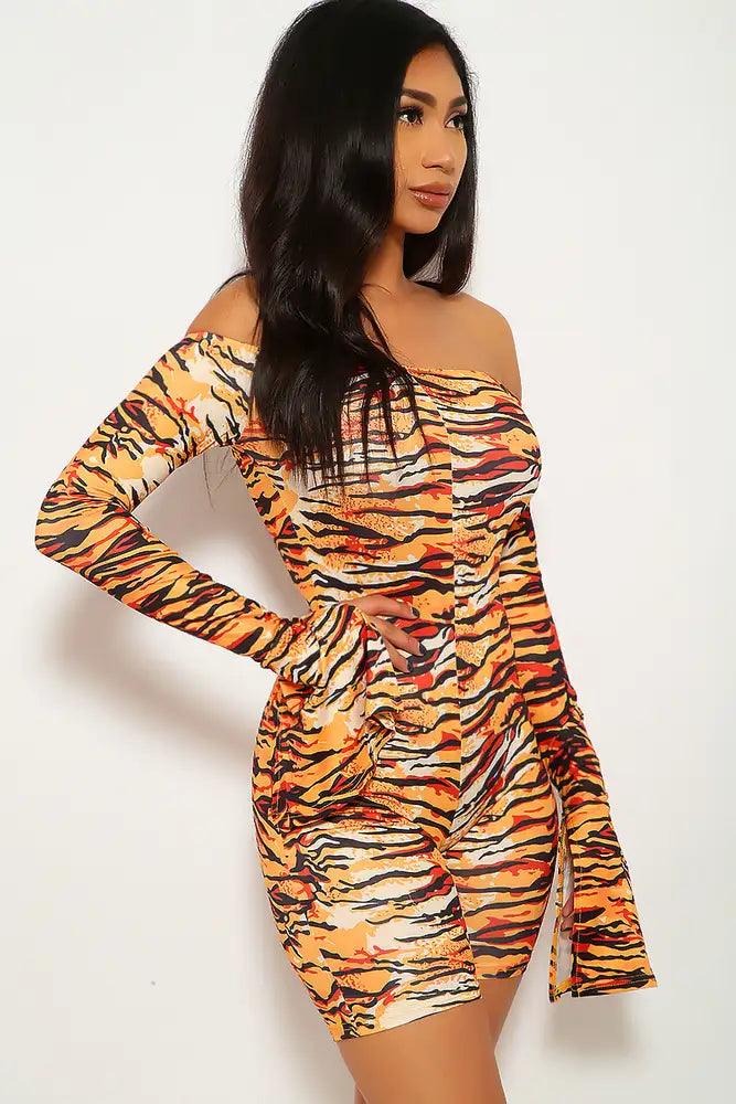 Marigold Black Tiger Print Romper - AMIClubwear