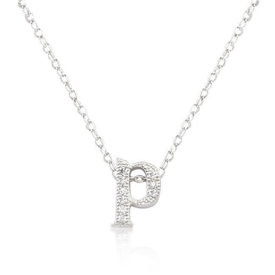 Micro-Pave Initial P Pendant - AMIClubwear