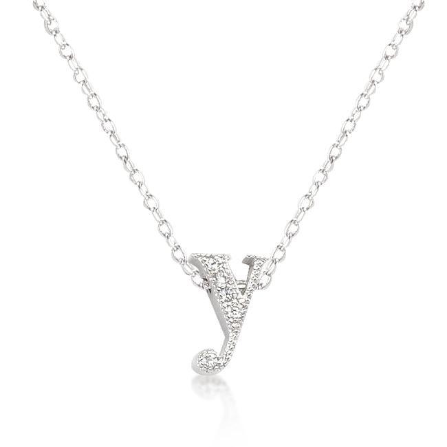 Micro-Pave Initial Y Pendant - AMIClubwear