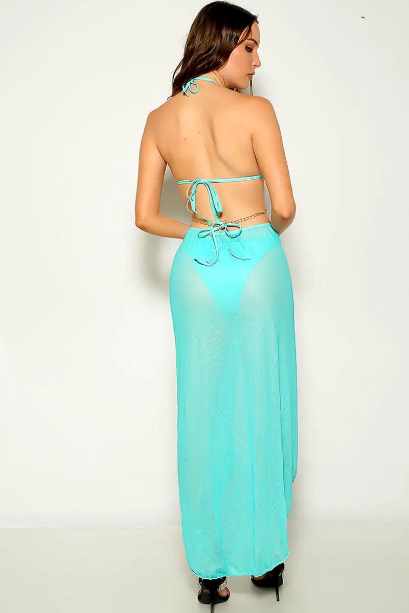 Mint Mesh O-Ring Two Piece Sexy Swimsuit