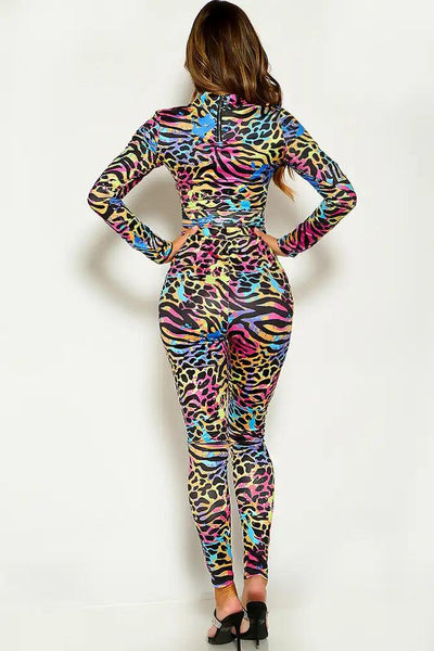 Multi Long Sleeve Graphic Print Two Piece Outfit - AMIClubwear