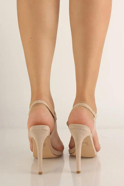 Nude Clear Open Toe Single Sole High Heels - AMIClubwear