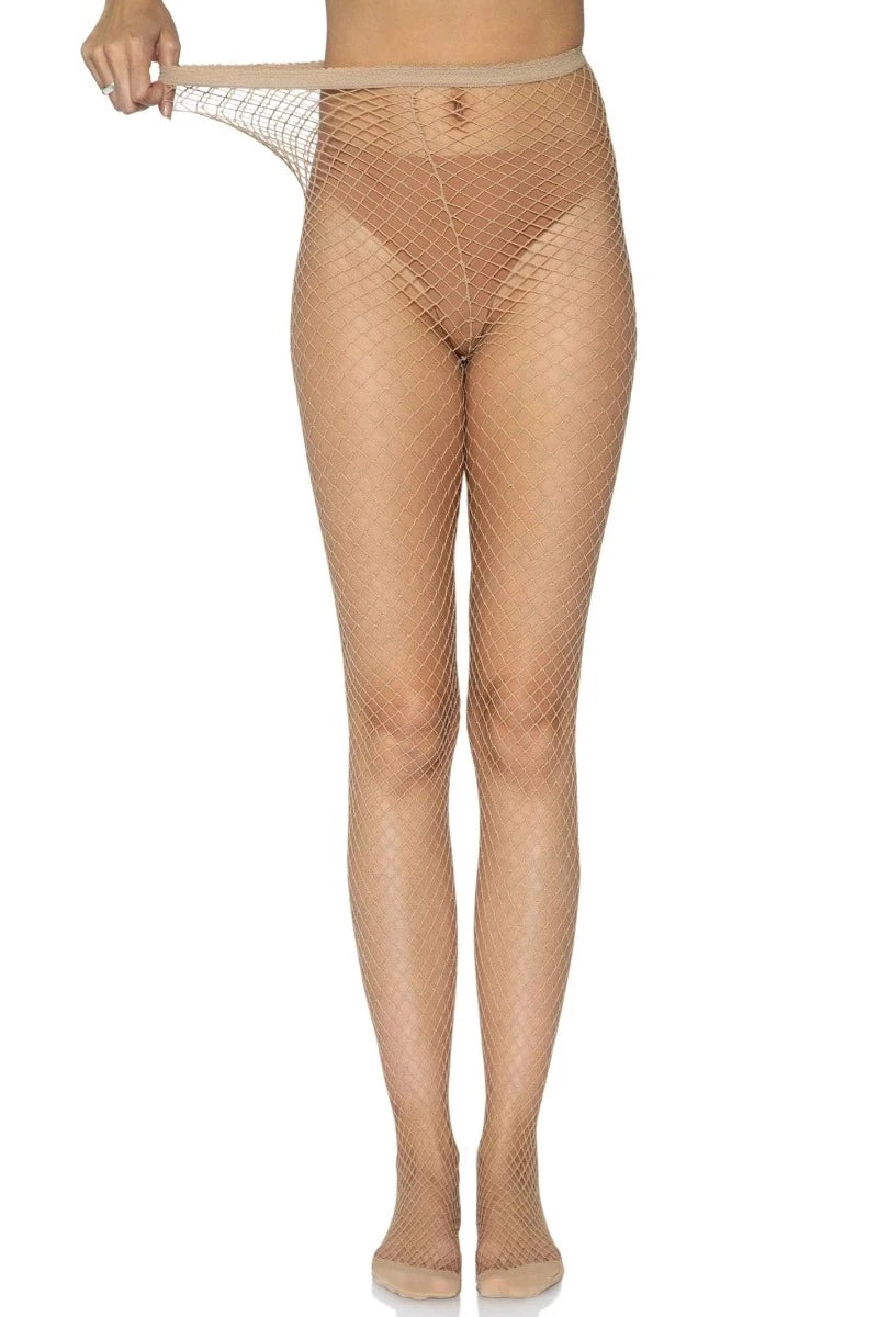 Nude Spandex Netted Pantyhose - AMIClubwear