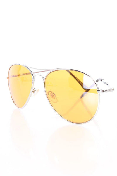 Orange Color Lenses Aviator Sunglasses - AMIClubwear