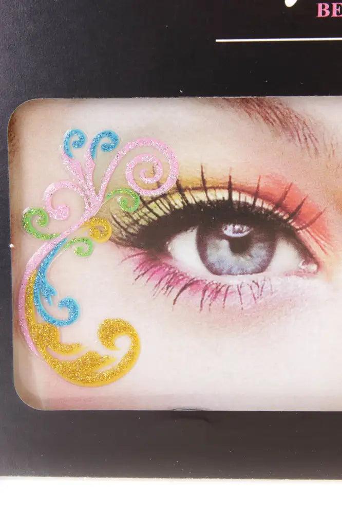 Pink Marigold Glitter Facial Stickers - AMIClubwear
