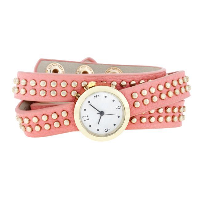 Pink Mini Studded Wrap Watch - AMIClubwear