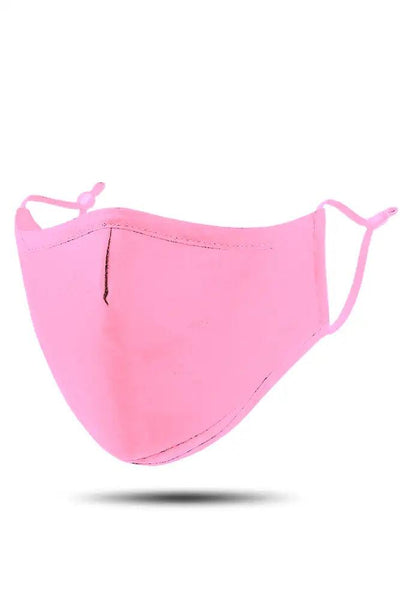 Pink Water Repellent Washable 1 Piece Face Mask - AMIClubwear