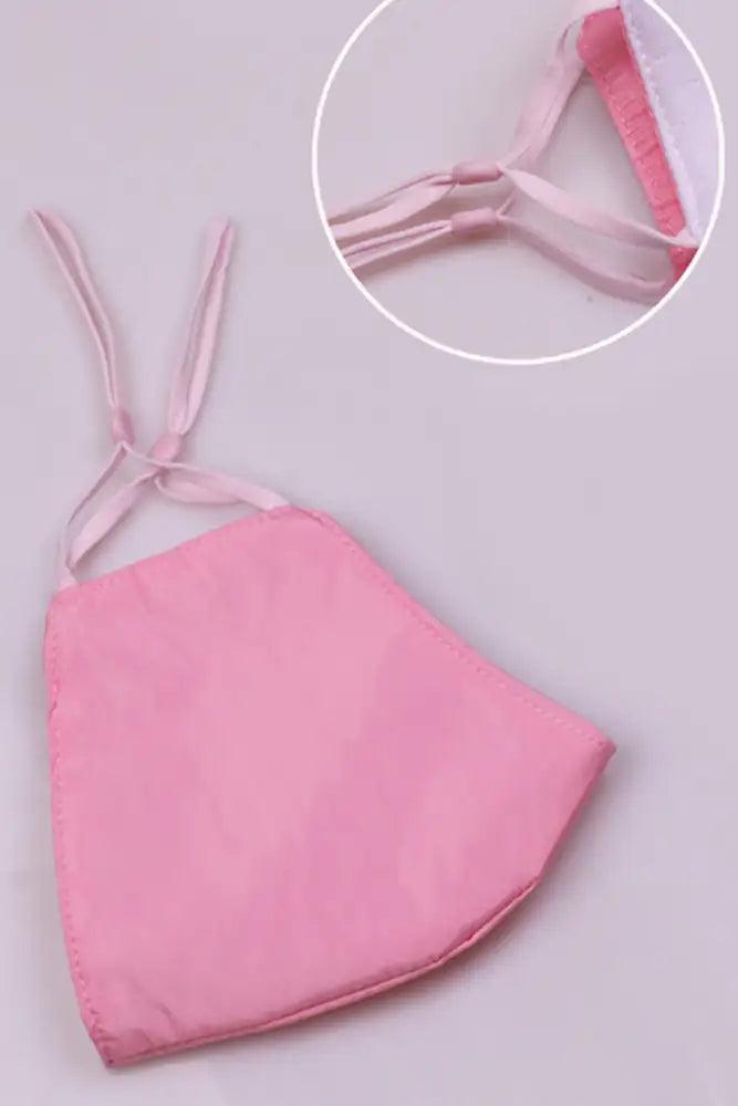 Pink Water Repellent Washable 1 Piece Face Mask - AMIClubwear