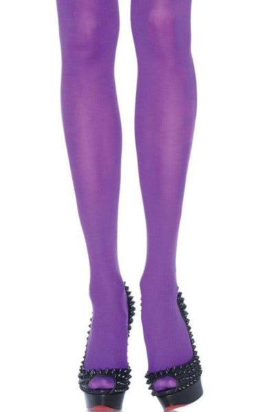 Purple Mesh Nylon Tights - AMIClubwear