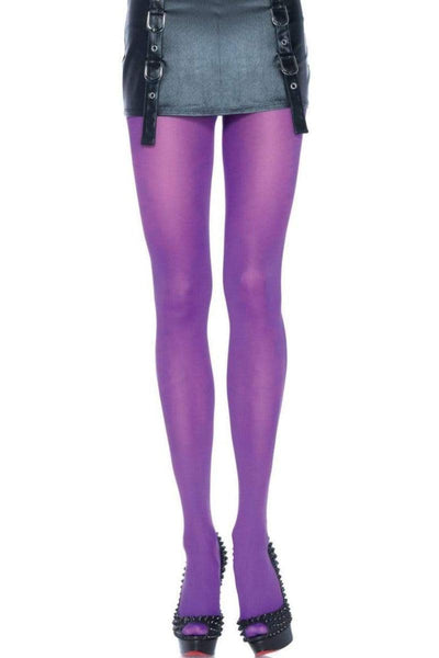 Purple Nylon Spandex Plus Size Tights - AMIClubwear
