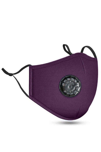 Purple Respirator Washable 1 Piece Face Mask - AMIClubwear