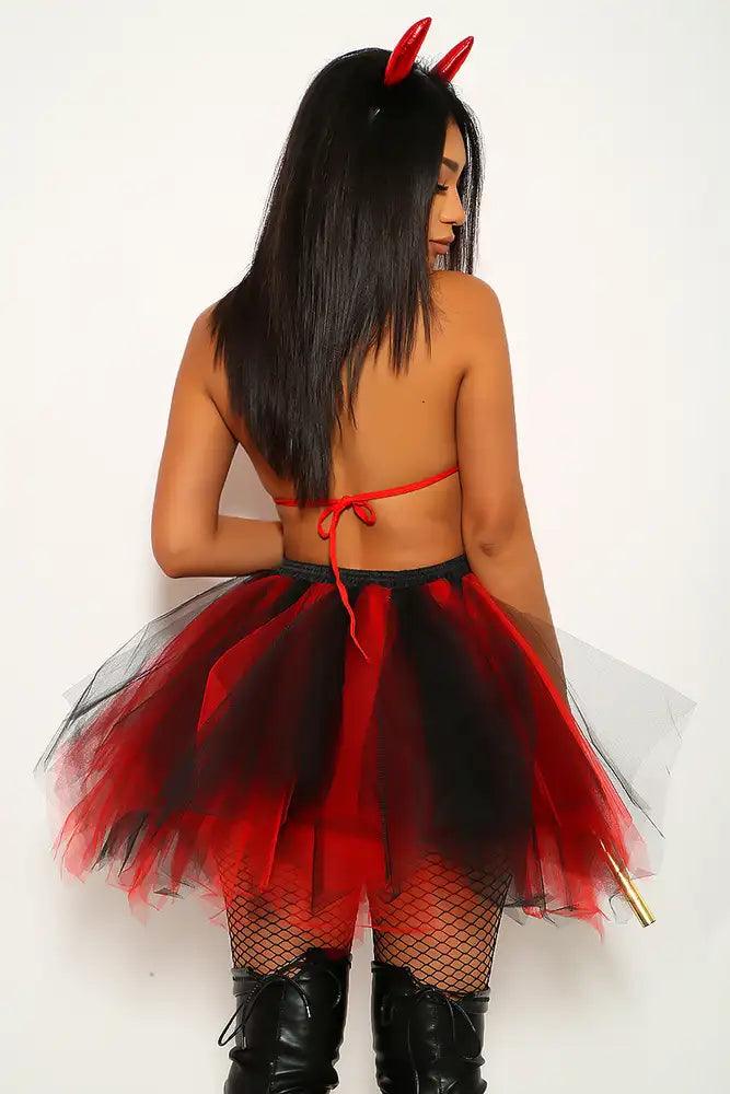 Red Black Devil Tutu Two Piece Costume - AMIClubwear