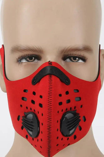 Red Double Respirator Filter Reusable Face Mask - AMIClubwear