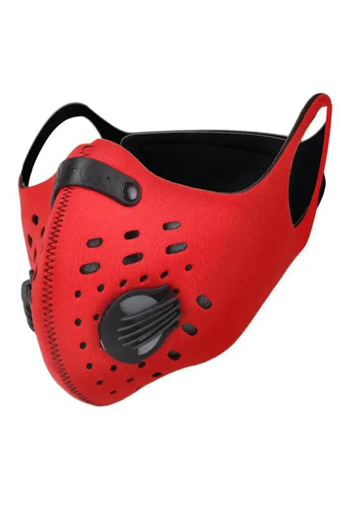 Red Double Respirator Filter Reusable Face Mask - AMIClubwear