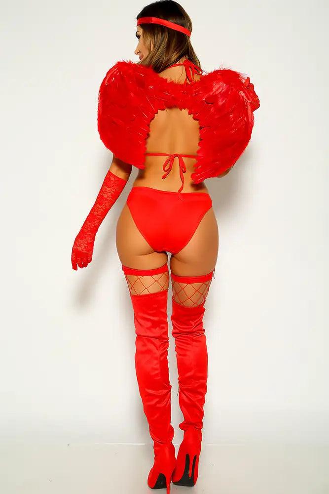 Red Fringe Sequins Sexy One Piece Costume - AMIClubwear