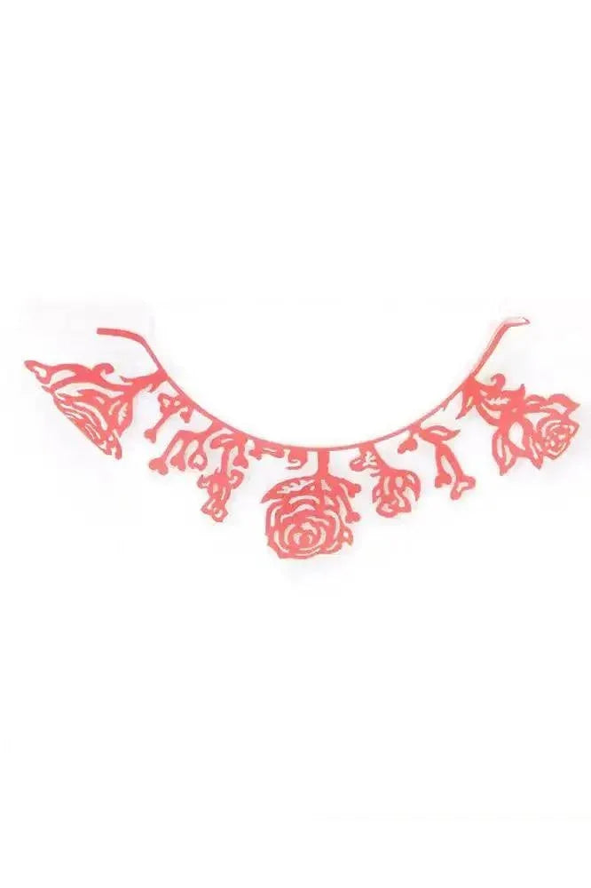 Red Plastic Design Faux Eyelashes
