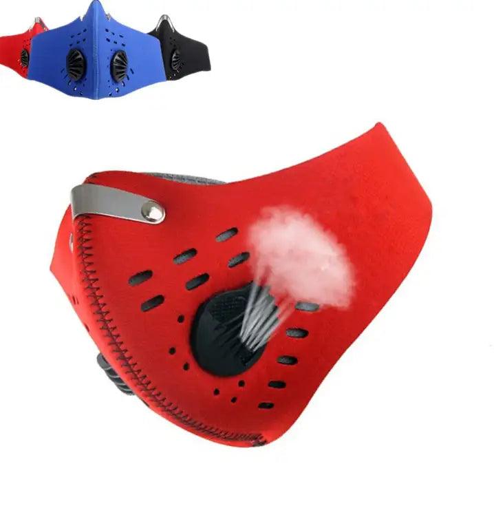 Red Respirator Protection Filter Reusable Face Mask - AMIClubwear