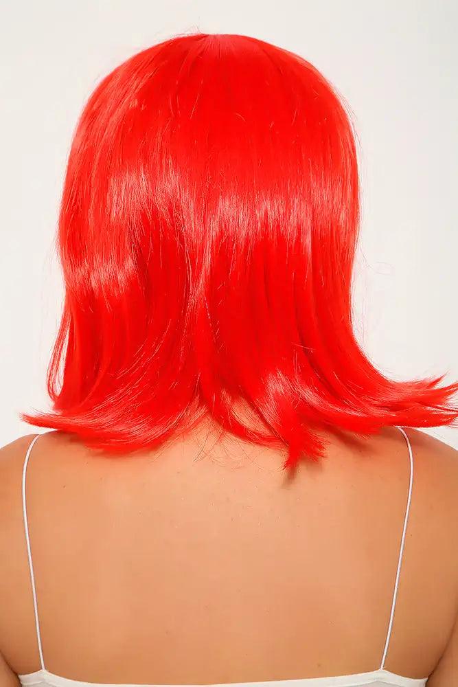 Red Side Bangs Bob Costume Wig - AMIClubwear