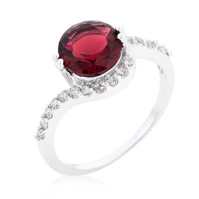 Red Swirling Engagement Ring - AMIClubwear