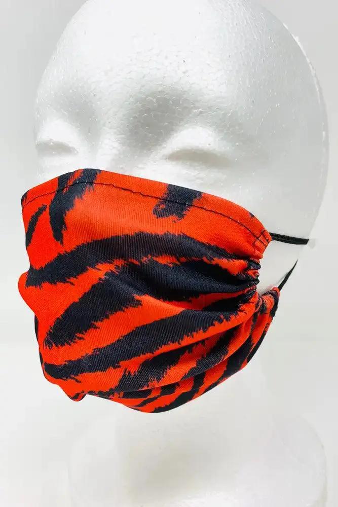 Red Zebra Print Reusable Face Mask