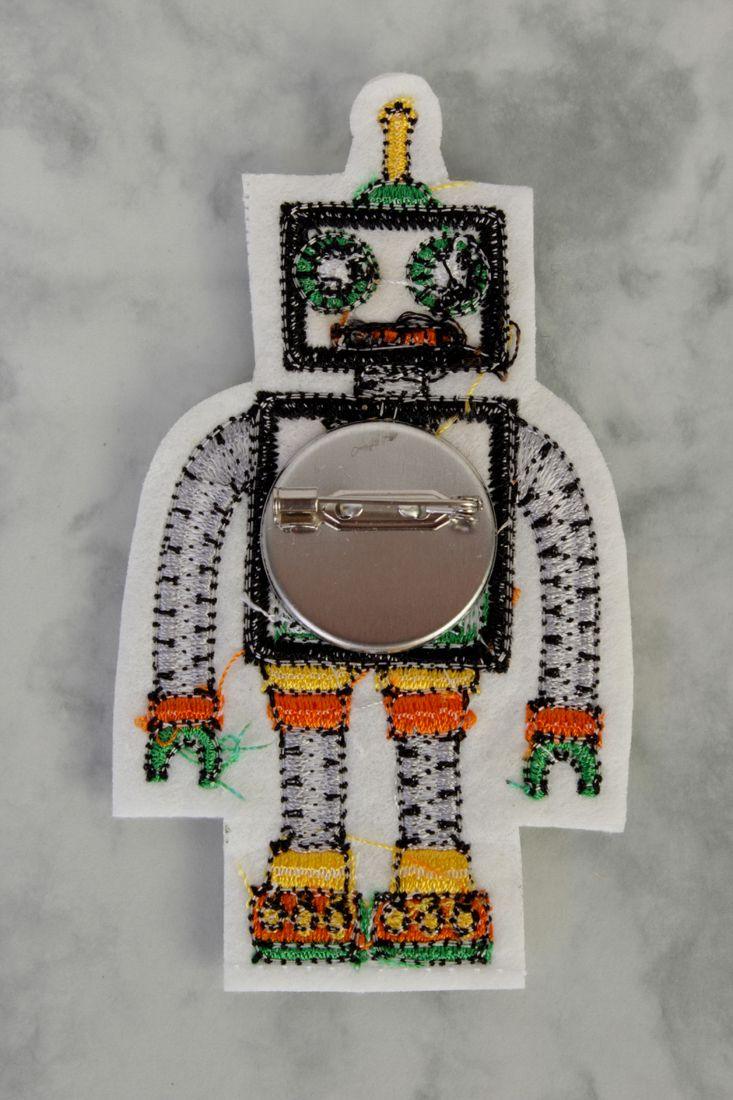 Robot Embroidered Fabric Patch Miscellaneous Accessory - AMIClubwear