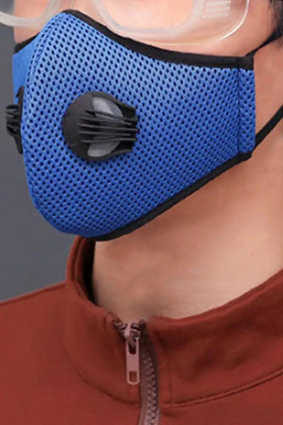 Royal Blue Double Respirator Filter Face Mask - AMIClubwear