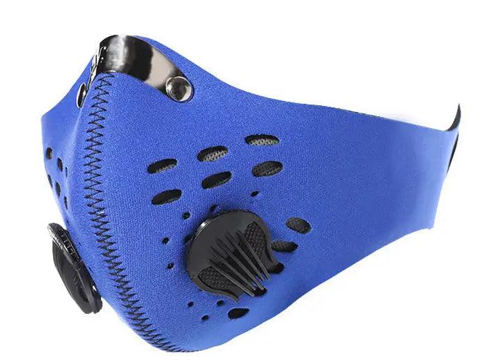 Royal Blue Respirator Protection Filter Reusable Face Mask - AMIClubwear