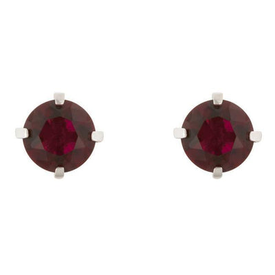 Ruby Cubic Zirconia Studded Earrings - AMIClubwear