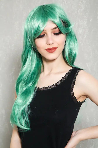 Sage Side Sweep Bangs Wavy Hair Costume Wig - AMIClubwear