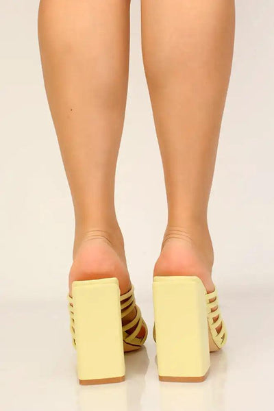 Sage Strappy Open Toe Chunky Heels - AMIClubwear