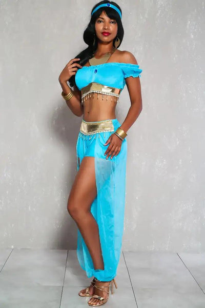 Sexy Bahama Blue Princess 4Pc. Costume - AMIClubwear