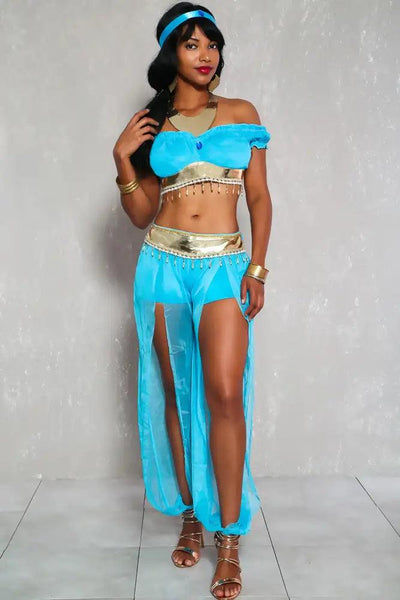 Sexy Bahama Blue Princess 4Pc. Costume - AMIClubwear