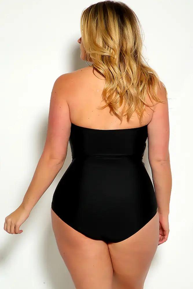 Sexy Black Cut Out Halter One Piece Swimsuit - AMIClubwear