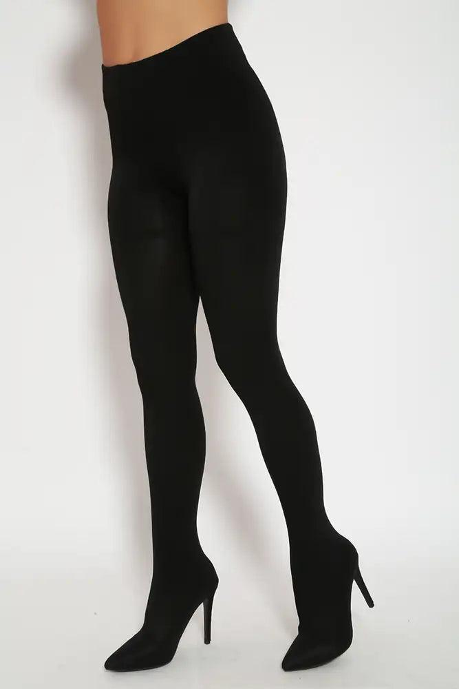 Sexy Black Pointed Toe High Waist High Heel Legging Boots