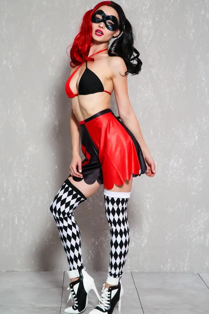 Sexy Black Red 2Pc High Waist Story Book Costume - AMIClubwear