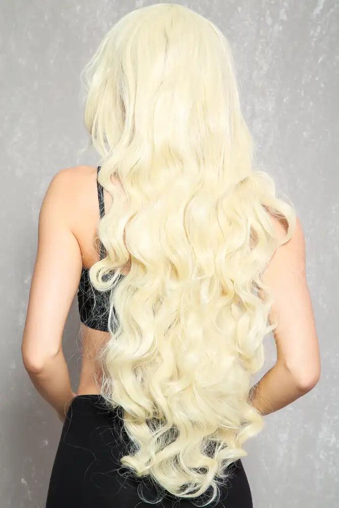Sexy Blonde Bombshell Long Wavy Costume Wig - AMIClubwear